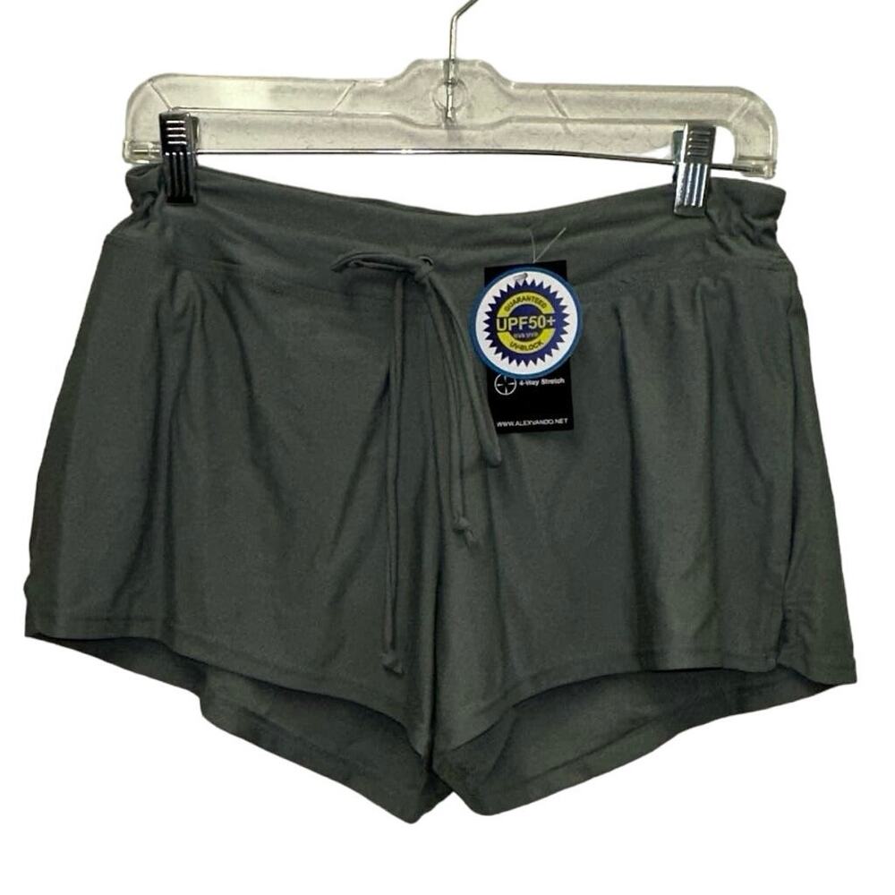NWT‎ Alex Vando Gray UPF 50+ Swim Athletic Shorts Small Lightweight Activewear